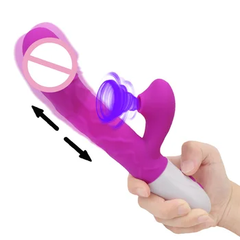  Sexuálne Hračky pre Ženy, Kúrenie Pošvy G Mieste Stimulovať Vibrátory Teleskopická Rotujúce Dildo 3 V 1 Klitorisu Sania Rabbit Vibrátor