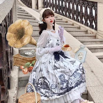 Dievčatá Gotický Štýl Lolita Princezná Šaty Japonské Anime JSK Tea Party Cosplay Kostým Ženy Sladké Karneval Výkon Oblečenie