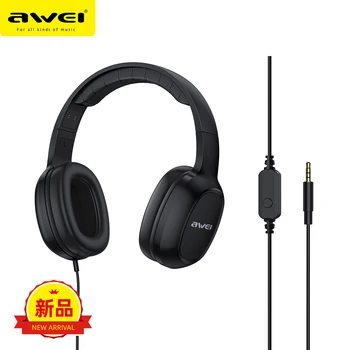  AWEI GM-6 Káblový Headset S Mikrofónom, Stereo Zvuk Káblové Slúchadlá Elastická 3.5 mm For PC Počítač, Notebook Hudba