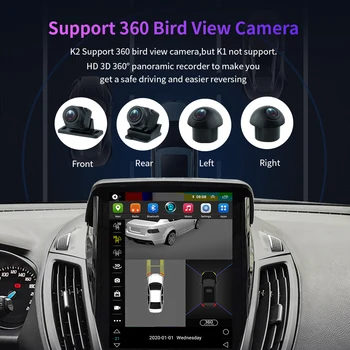  9.7 Palca autorádio Pre Ford Focus 3 Mk 3 2011-2017 Android 10 Stereo Video Prehrávač Multimediálnych súborov Tesla Štýl 6 G 128G WiFi 2din č. cd