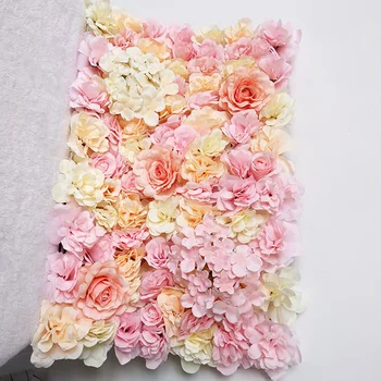  60x40cm Umelé Kvety DIY Svadobné Dekorácie Kvet Stenové Panely Hodváb Ruže Kvet Ružový Romantickú Svadbu Pozadie Dekor