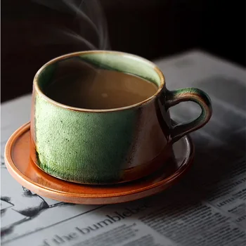  Kameniny Šálku Kávy Nastaviť Ručne Japonské Umenie Retro Šálku Kávy Sada Keramických Tradičné Tazas De Kaviareň Espresso Šálky Kuchyňa