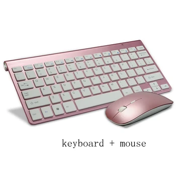  Ruský anglický list 2.4 G Bezdrôtové klávesnice, myši kombinovaný s USB Prijímač pre Ploche,Počítač PC,Notebook a Smart TV