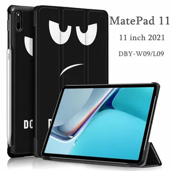  Magnetické puzdro pre Huawei Matepad 11 Tablet Prípade DBY-W09 DBY-L09 Skladací Stojan Pu Kožené Kryt na Huawei Matepad 11 2021
