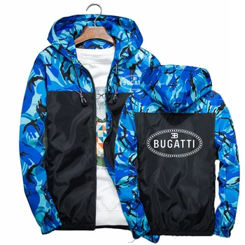  Jar, Jeseň 2021 Mužov Bugatti Auto Logo Šport Spojov Oblečenie Bežné Kamufláž Hoodies Coats High street Bundy