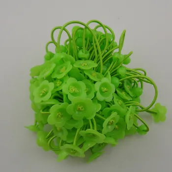  50PCS Rôzne Farby 2 mm Elastické Copu Držitelia s plastovými kvet podložky pripojiť charms& textílie kvety,VÝHODNÉ pre VÄČŠINU