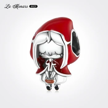 La Menars Little Red Riding Hood Perličiek Fit Pôvodné Kúzlo Náramok Pandora Originálne Strieborné Pokovovanie Ženy Šperky DIY Tvorby