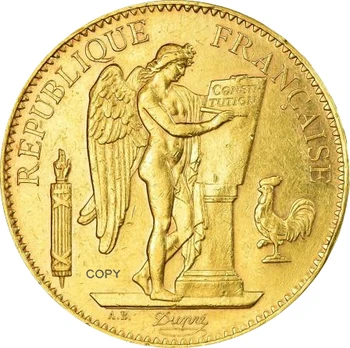  Francúzsko Tretej Republiky 1902 100 Frankov Zlato Kópiu Mince Mosadze, Kov Liberte Egalite Pripomíname Replika Mince