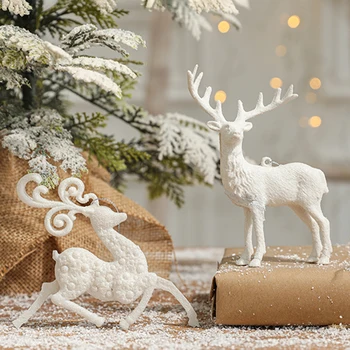  Nové Ozdoby Na Vianočný Stromček Prívesky Vianočný Strom Biela Elk Snowflake Ozdoby Domov Závesné Dekorácie 2022 Nový Rok Party Deco