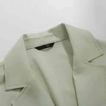  Jar, Jeseň Ženy Móda Výkopu 2021 Najnovšie Polyester Farbou tvaru Dlhý Rukáv Pás Plus Veľkosť Slim Teplé Výkopu куртки