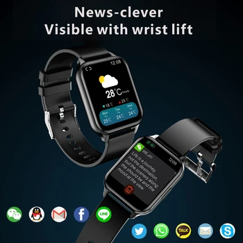  Q26 Smart Hodinky Bluetooth 1.7 Palcový Full Screen Dotknite sa položky Smartwatch Vlastnú Tapetu Šport Fitness Tracker Muži Ženy pre Android IOS