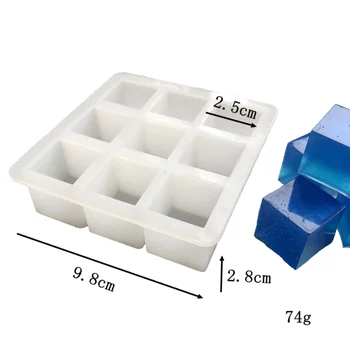  DIY 9 aj kocka silica gel formovať čokoládu formy tortu liatie výrobník ľadu ice cube ľadové mreže pečenie nástroj