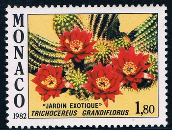  1Pcs/Nastaviť Nové Monako Post Pečiatka 1982 Cactus Flower Pečiatky MNH