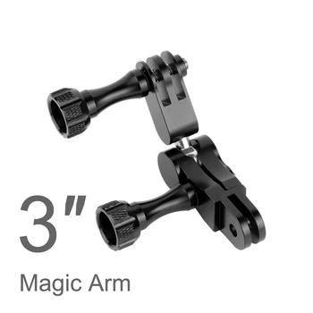  3 Palcový Magic Arm Otočný Kĺb Prilba závit pre Statív Rozšírenie Adaptér pre GoPro Hero 9 8 7 6 5 Yi 4K Sjcam Eken Akciu, Fotoaparát