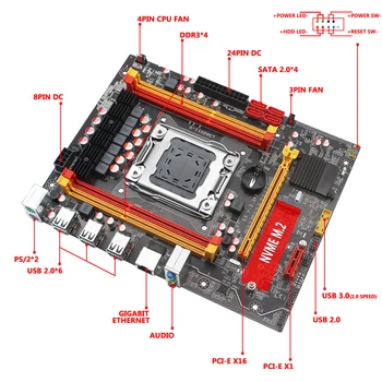  STROJNÍK X79 Motherboa LGA 2011 Set Kit S Xeon CPU E5 2630 Procesor DDR3 8GB(2*4GB) ECC Pamäť NVME M. 2 Micro-ATX E5 3.3 K