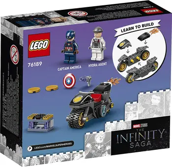  Lego Marvel Kapitán Amerika a Hydra 76189 Face-Off Budovy Nastaviť Super Hrdina Hračka pre Deti, Vek 4 + s Motorke Nové 2021