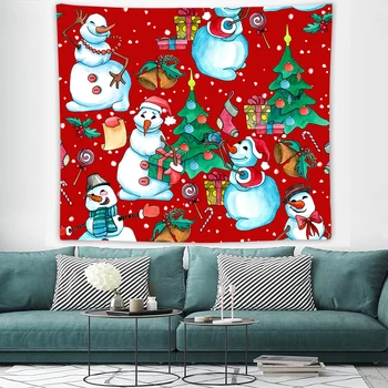  Veselé Vianoce Gobelín Stene Visí Gobelín Santa Claus Vianočný Strom Nástenné Gobelíny Pre Obývacia Izba, Spálňa Wall Art Deka
