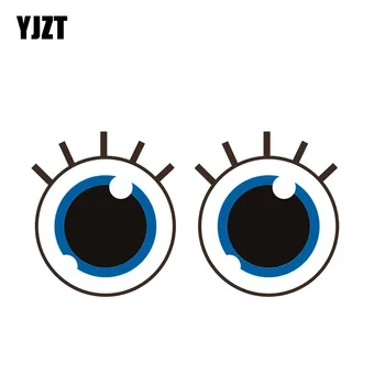  YJZT 16 CM*8.5 CM Roztomilý Oči Nevinných Auto, Reflexné Nálepky Odtlačkový PVC 12-0738