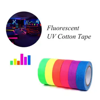  UV Black Reaktívne Svietiť v Tme Pásky 6pcs/Set Fluorescenčné Pásky Neon Gaffer Pásky Bezpečnostné Upozornenie pre Home Decor