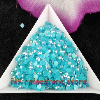  10000pcs/taška,SS12 3 mm Kyselina blue AB Farba Jelly Živice Crystal Kamienkami Nail Art Nášivka maľovanie drahokamu pre DIY nechtov