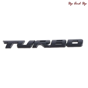  3D Kovov List Turbo, Auto, Motocykel, Znak, Odznak Nálepky Strane Dekorácie