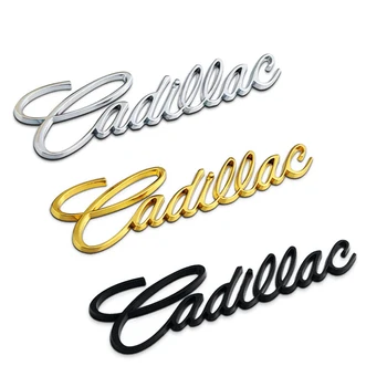  Kufri Znak, Odznak Kovové Nálepka Pre Cadillac Escalade SRX XTS ATS SLS CTS 3D Písmeno Obtlačky Troch Farieb Voliteľné