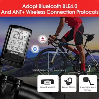  MEILAN M4 Požičovňa Počítačov ANT+ Bluetooth-kompatibilné Bezdrôtové GPS Tachometer Nepremokavé MTB, Road Bike Bike Príslušenstvo počítadlo kilometrov