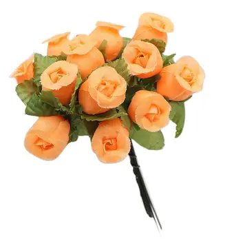 1 Kytice Umelý Kvet 12 Rose Hlavy DIY Plavidlá Domácej Strany Svadobné Falošné Flower Decor