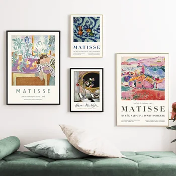  Retro Matisse Moderné Abstraktné Umenie Wall Art Plátno Na Maľovanie Nordic Plagáty A Vytlačí Historických Obrazov Na Stenu Pre Obývacia Izba Dekor