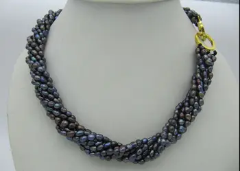  Veľkoobchod 12 po AAA prírodné Krásne Čierne Tahitian pearl náhrdelník 18