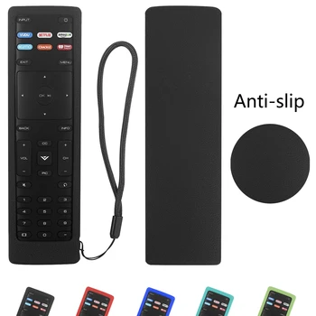  Diaľkové Ovládanie Kryty pre Vizio XRT136 Smart TV Remote Koži-Priateľský Shockproof Silikónový Kryt Umývateľný Anti-Prehral s Slučky