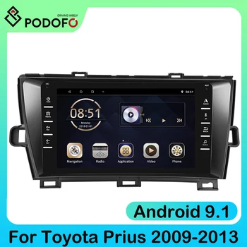  Podofo Android Auto Rádio Auto Inteligentný Systém 2 Din Stereo Prijímač Multimedia Player, Vedúci Oddelenia Pre Toyota Prius 20009-2013