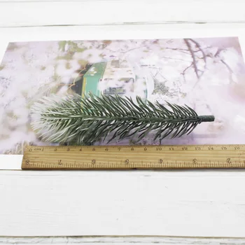 10 Kusov Plastových borovica ihly snehová vločka Na Vianočný veniec materiál, umelé rastliny svadobné dekoratívne DIY veniec domova