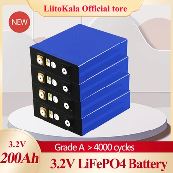  LiitoKala 3.2 V 200Ah LiFePO4 lítiové batérie, 3.2 v 3C Lítium železa fosfát batérie pre 4S 12V 24V batéria Yacht solárne RV