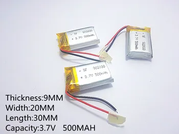 902030 3,7 V 500mAH PLIB; polymer lithium ion / Li-ion batéria pre GPS,mp3,mp4,mp5,dvd,bluetooth,model hračka mobile bluetooth