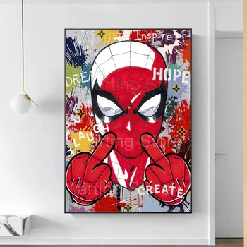  Marvel Abstraktné Comics Nový Spiderman a Jed Plagáty Superhrdina Tlače Plátno na Maľovanie Dieťa Darček Pre Obývacia Izba Dekor Cuadros
