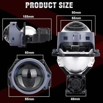  3,0 palca Bi-led Objektív Pre Hella 3R G5Retrofit Projektor Šošovky Svetlomety 5500K Svetlá LED Dual Reflektor Auto Príslušenstvo, Tuning