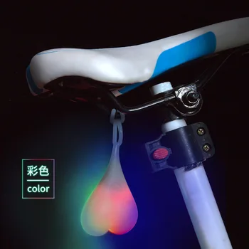  Jazda na bicykli Gule Chvost Silikónové Svetlo Tvorivé Bicykli Nepremokavé Noc Nevyhnutné LED Červené Výstražné Svetlá Požičovňa Sedadlá Vajcia Lampa