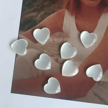 Panalisacraft 10pcs pearl účinok heart-shape biely akryl šplhať Kamene pre DIY Scrapbooking Karty, Takže Zdobením
