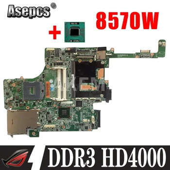  Asepcs 690643-001 základná Doska Pre Hp Elitebook 8570W Notebook Doske DDR3 HD4000 J8A s grafikou slot