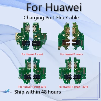  Nabíjací Port PCB Dosky Pre Huawei P Smart + 2019 P Smart Plus 2019 Nabíjací Port Flex Kábel Páse s nástrojmi Nahradenie Microphon