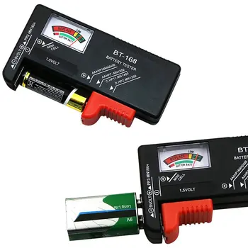  BT-168 Univerzálne Tlačidlo Viac Veľkosti Batérie Tester Pre AA/AAA/C/D/9V/1,5 V LCD Displej Digitálny Batérie Tester Volt Checker
