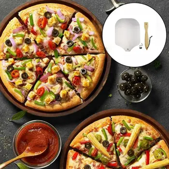  12 Palcový Pizza Kôra Lopatu Pizza Zásobník Hliníkovej Zliatiny Pizza Kôra Stroj Odnímateľné Sklopné Pečenie Zásobník Doma Kuchynské Doplnky