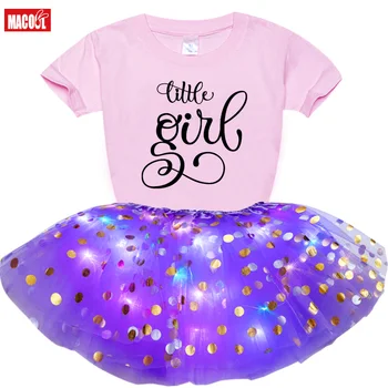  Rainbow Narodeniny Oblečenie pre Dievčatá Roztomilý Tutu Sukne Princezná Šaty Dievča Deti Strany Sequin Svetlo Šaty Rainbow Tutu Sukne Vianoce