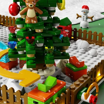  SEMBO 601156 Vianočné Snehuliak Dom Creative Decoration Zostavené Stavebné kamene, Tehly detské Puzzle, Hračky Vianočný Darček