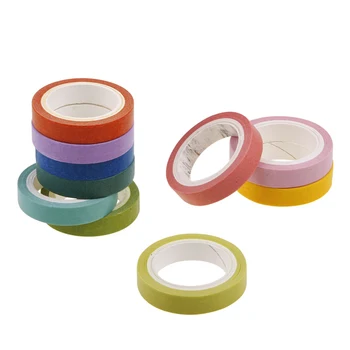  10 Ks/Set Prenosné Pásky Nastaviť Maskovanie Zápisník Dekor Papierové Samolepiace Nálepky DIY Farby