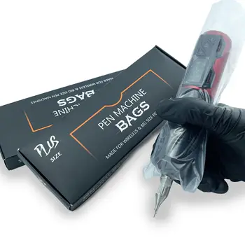  EZ Jednorazové Kazety Pero Stroj Grip Rukáv Pokrýva PLUS Veľkosť pre Bezdrôtové Veľké Veľkosti Pera Stroj Jasné Kryt Tašky 200pcs/taška