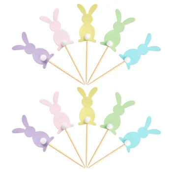  5 Ks Bunny Tortu Karty Cupcake Dekorácie Veľkonočné Tému Party Tvorivé Karty Detí, Narodeniny, Party Dekorácie Dodávky