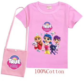  Pravda a Dúhového Kráľovstva Taška Deti Bavlna T Shirt Chlapcov Cartoon Harajuku T-shirt Dieťa Dievčatá Krátky Rukáv Tees Bežné Topy