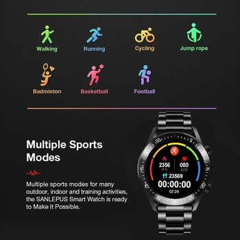  LIGE Nové Inteligentné hodinky Mužov plne dotykový Displej Športové Fitness hodinky vodotesné IP68 Bluetooth Vhodné Pre Android ios Smart hodinky